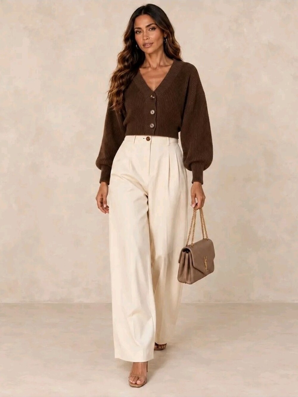 Yoshi Chunky Knit V-Neck Sweater